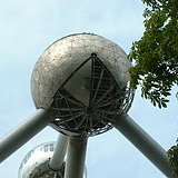 BRUSSELS ATOMIUM UNDER REPAIR